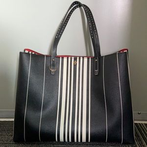 Tory Burch Kerrington Square Striped Tote